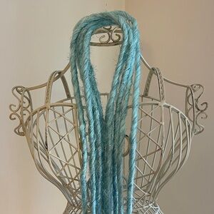 DreadfullHippie Double Ended Braid-In Dreadlocks (5) ice blue